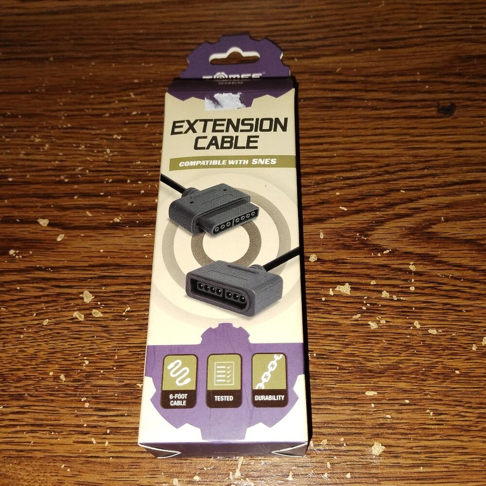 Controller Extension Cable for the Super Nintendo (Tomee, 2015) (unopened)